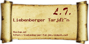 Liebenberger Tarján névjegykártya
